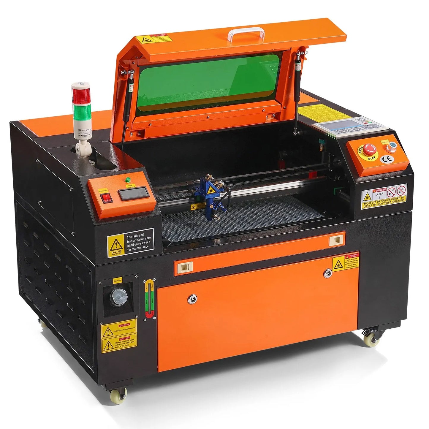 50W CO2 Laser Engraver, 30 x 51 cm(12 x 20 in), 500 mm/s(19.7 IPS) Laser Cutter Machine with 2-Way Pass Air Assist, Compatible with LightBurn, CorelDRAW, AutoCAD, Windows, Mac OS, Linux, for Wood Acrylic Fabric More