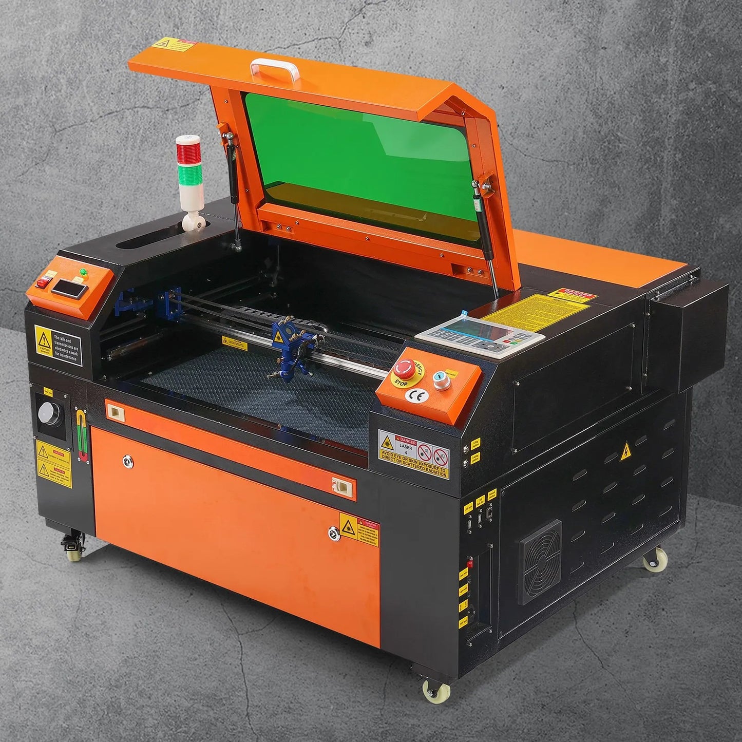 60W CO2 Laser Engraver, 41 x 61 cm(16 x 24 in), 500 mm/s(19.7 IPS) Laser Cutter Machine with 2-Way Pass Air Assist, Compatible with LightBurn, CorelDRAW, AutoCAD, Windows, Mac OS, Linux, for Wood Acrylic Fabric More