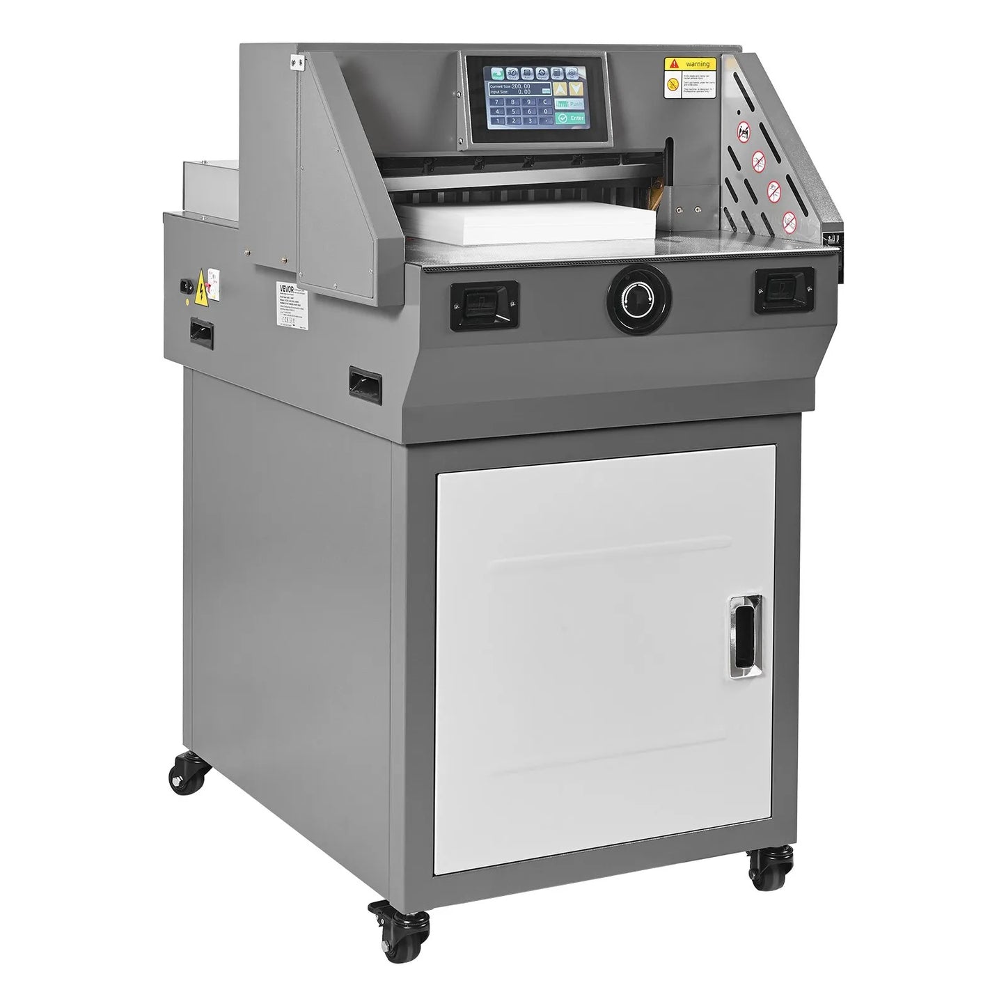 Electric Paper Cutter, Metal Programmable Paper Cutter Machine, 457 mm Cutting Width, 58 mm Cutting Thickness, Electric Hydraulic Guillotine Trimmer with Infrared Function & Spare Blade