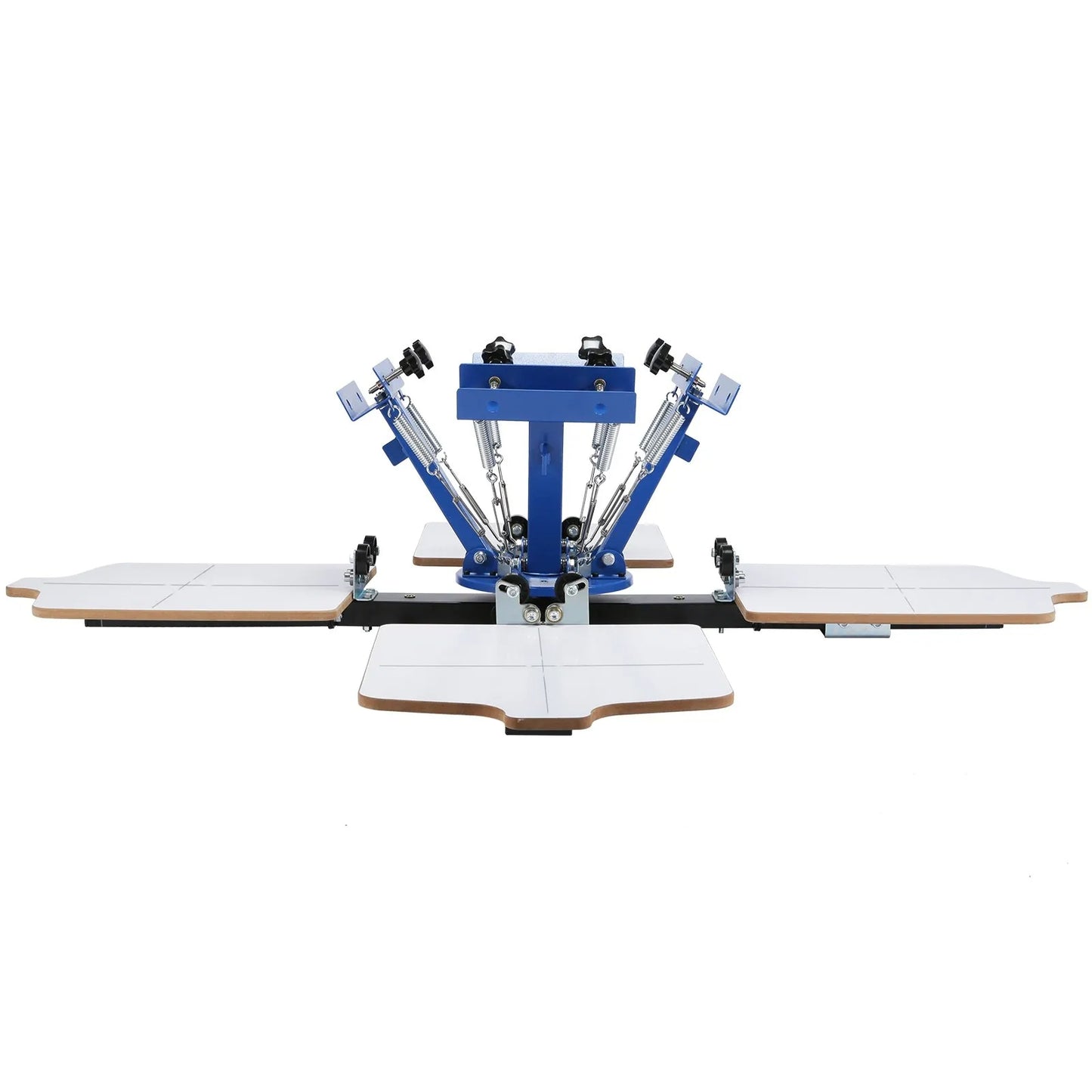 Screen Printing Machine, 4 Color 4 Station 360° Rotable Silk Screen Printing Press, 21.2x17.7in / 54x45cm Screen Printing Press, Double-layer Positioning Pallet for T-shirt DIY Printing