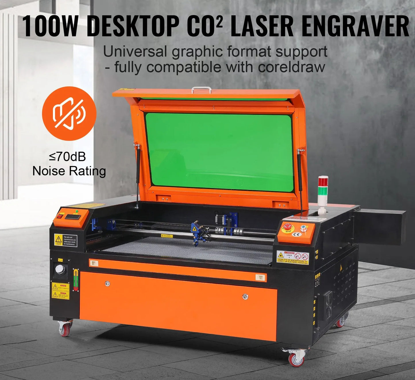 100W CO2 Laser Engraver, 61 x 89 cm(24 x 35 in), 500 mm/s(19.7 IPS) Laser Cutter Machine with 2-Way Pass Air Assist, Compatible with LightBurn, CorelDRAW, AutoCAD, Windows, Mac OS, Linux, for Wood Acrylic Fabric More