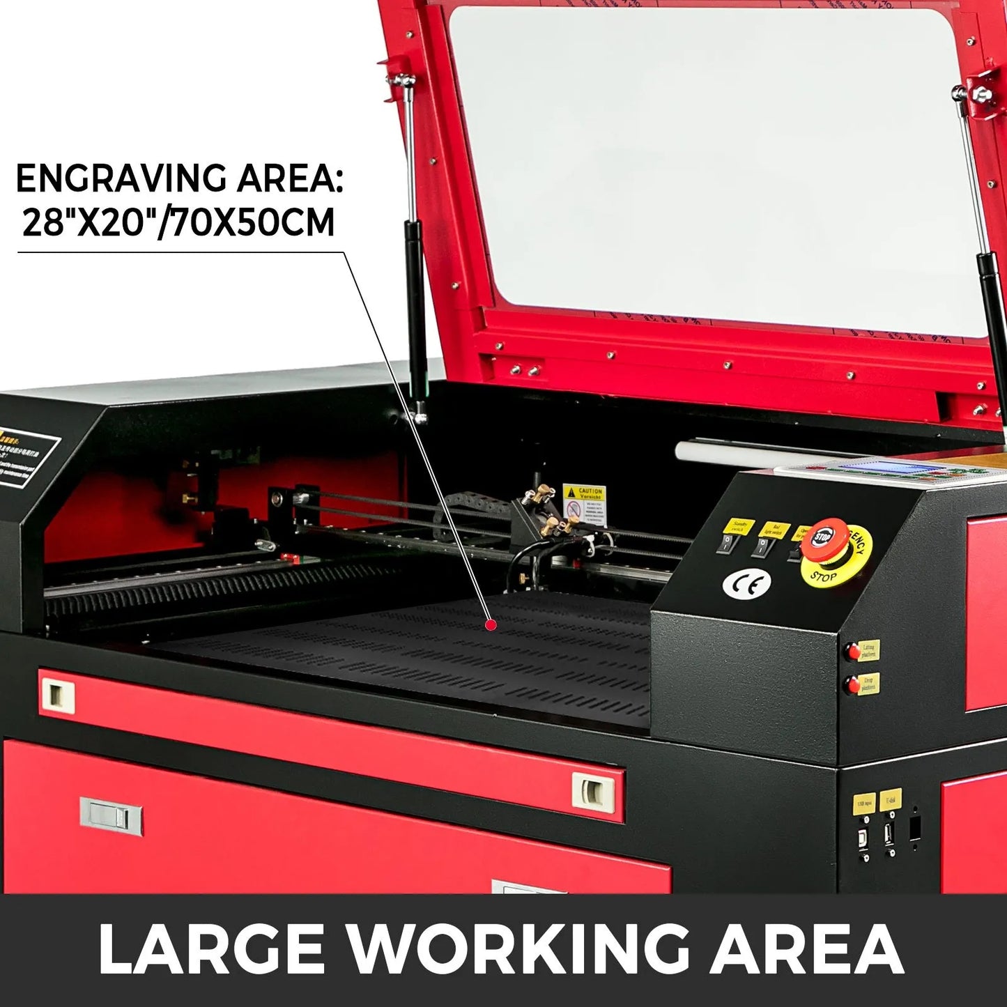 60W Laser Engraver 500x700mm Laser Cutter Engraving Machine CO2 Laser Engraver USB Interface for DIY Engraving