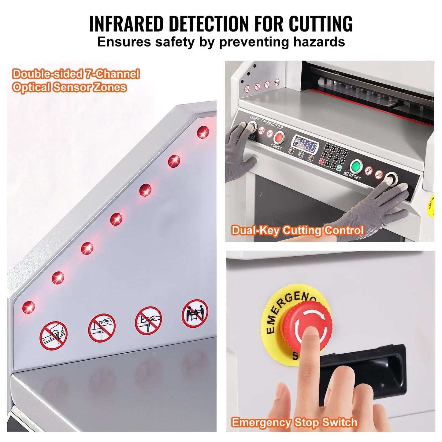 18" 450mm Paper Cutter Cutting Machine Office Electric Heavy Duty