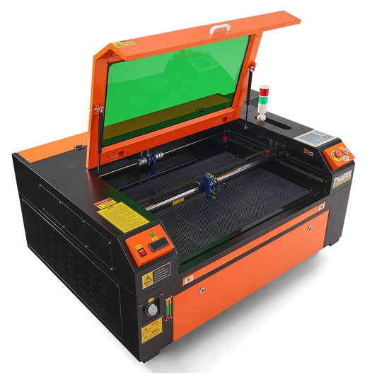 100W CO2 Laser Engraver, 61 x 89 cm(24 x 35 in), 500 mm/s(19.7 IPS) Laser Cutter Machine with 2-Way Pass Air Assist, Compatible with LightBurn, CorelDRAW, AutoCAD, Windows, Mac OS, Linux, for Wood Acrylic Fabric More