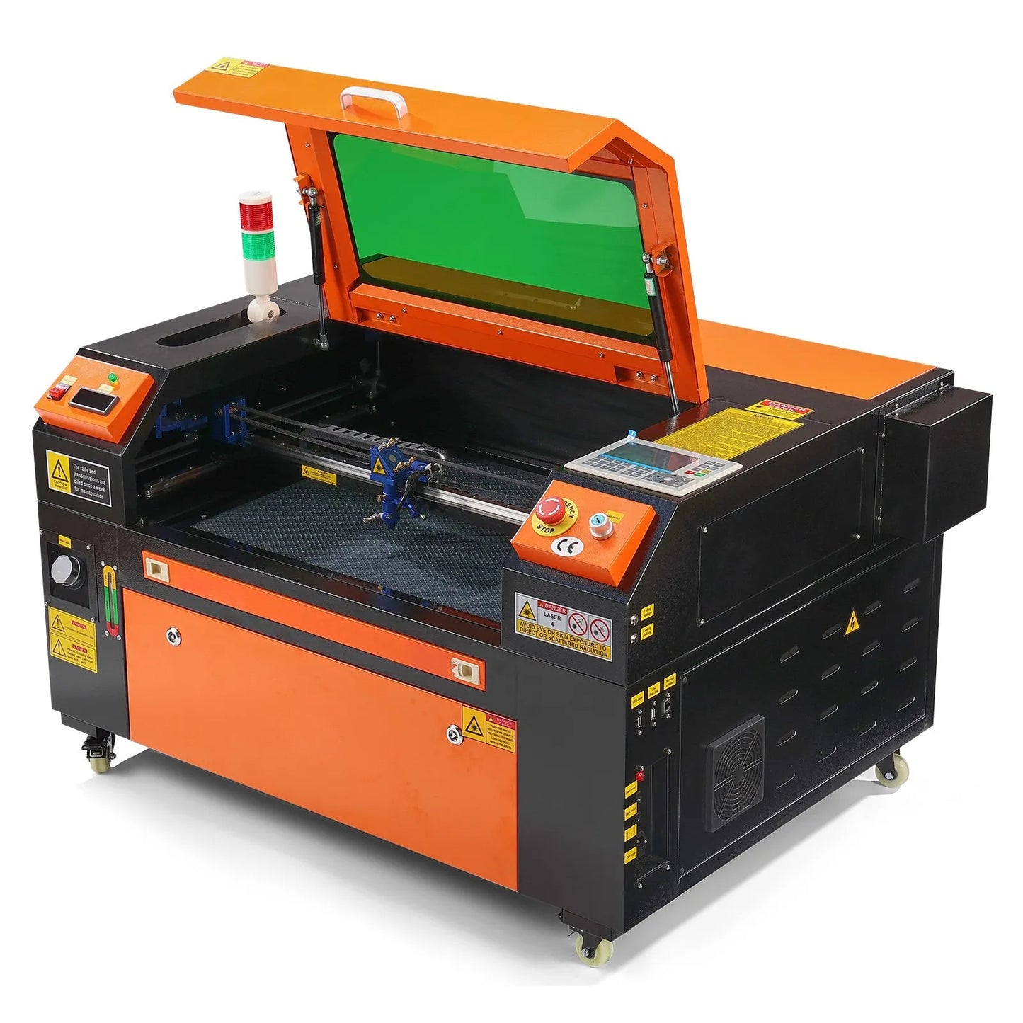 60W CO2 Laser Engraver, 41 x 61 cm(16 x 24 in), 500 mm/s(19.7 IPS) Laser Cutter Machine with 2-Way Pass Air Assist, Compatible with LightBurn, CorelDRAW, AutoCAD, Windows, Mac OS, Linux, for Wood Acrylic Fabric More