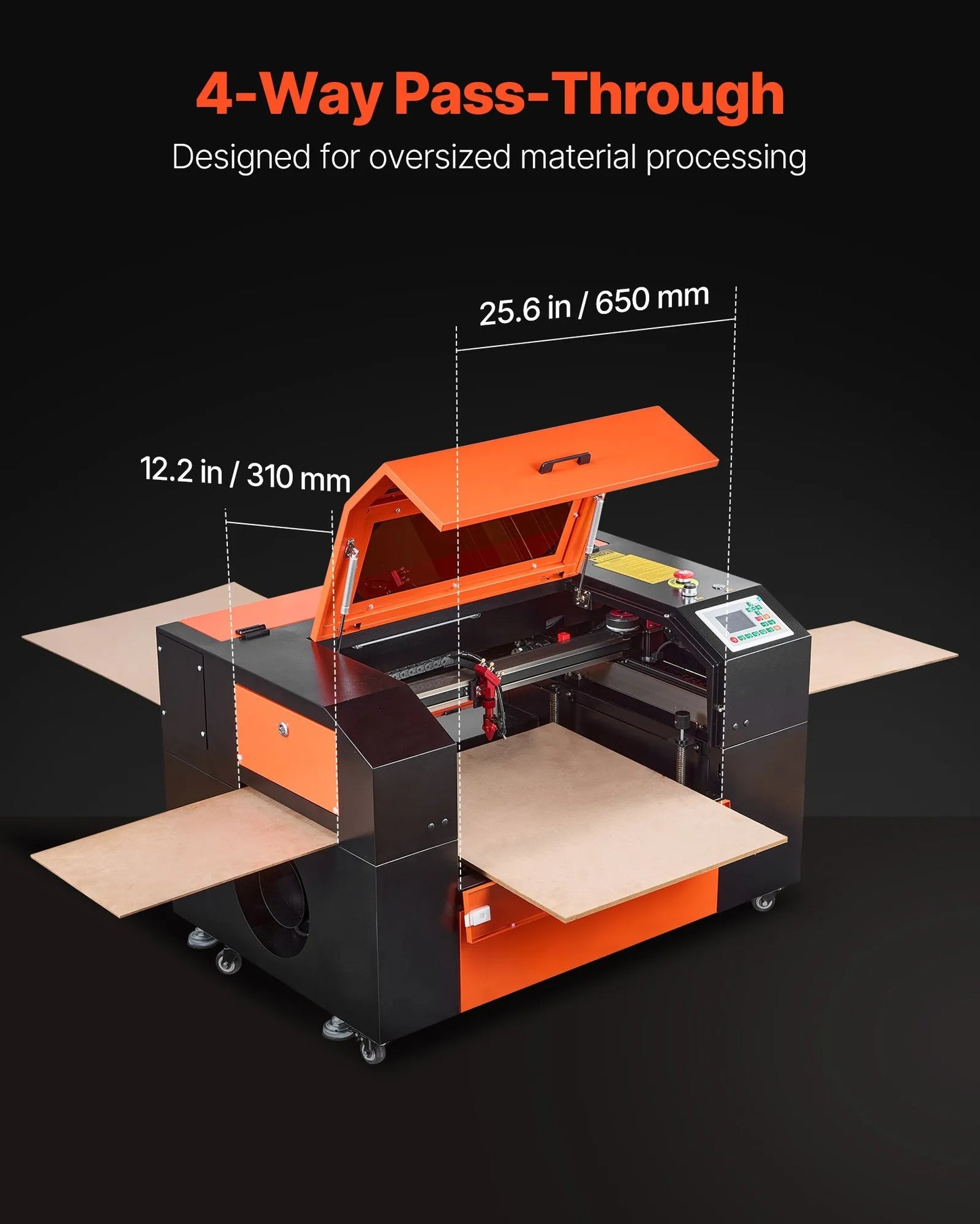 50W CO2 Laser Engraver, 500 x 300 mm, CO2 Laser Engraver Cutter Machine with 4 Way Pass Air Assist, Engraving Cutting Machine, Compatible with LightBurn CorelDRAW RDWorks, for Wood Acrylic Glass