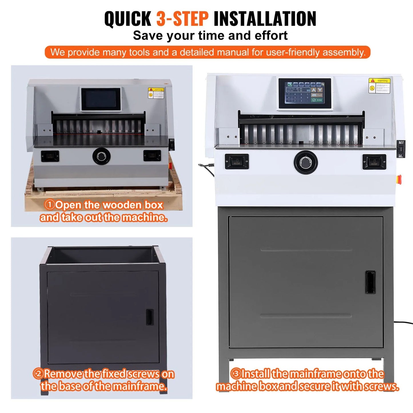 Electric Paper Cutter 482.6 mm Cutting Width 80 mm Thickness 177.8 mm Touchscreen