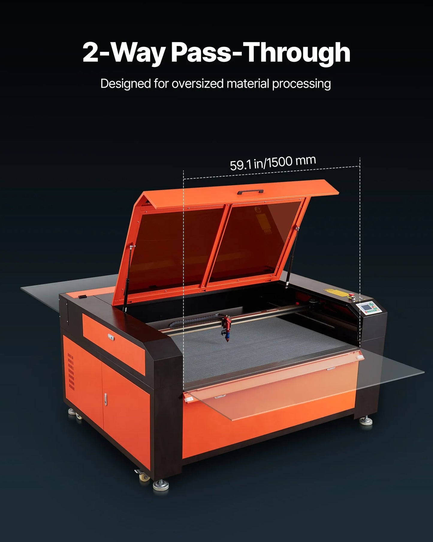130W CO2 Laser Engraver, 1400 x 900 mm, CO2 Laser Engraver Cutter Machine with Water Chiller, 2 Way Pass Air Assist, 1200 mm/s Speed, Autofocus Engraving Cutting Machine, for Wood Acrylic Glass
