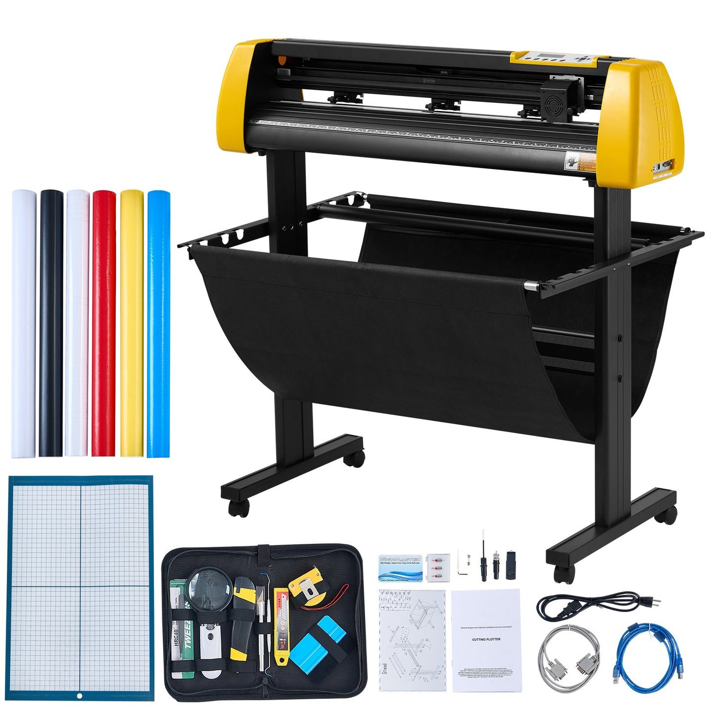 34" (86.4 cm) Vinyl Cutter/Plotter Sign Cutting Machine Software 3 Blades LCD Screen