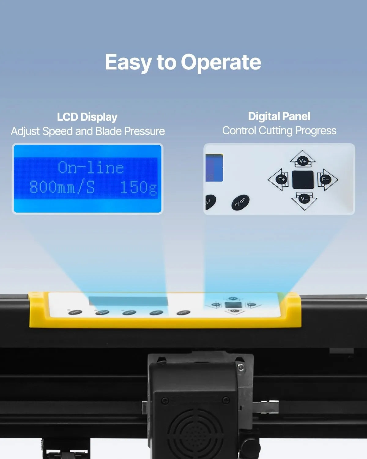 34" (86.4 cm) Vinyl Cutter/Plotter Sign Cutting Machine Software 3 Blades LCD Screen