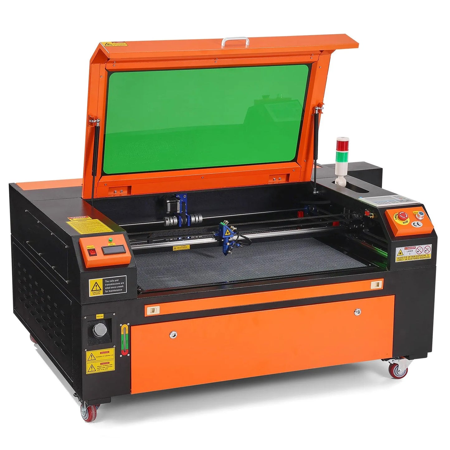 100W CO2 Laser Engraver, 61 x 89 cm(24 x 35 in), 500 mm/s(19.7 IPS) Laser Cutter Machine with 2-Way Pass Air Assist, Compatible with LightBurn, CorelDRAW, AutoCAD, Windows, Mac OS, Linux, for Wood Acrylic Fabric More