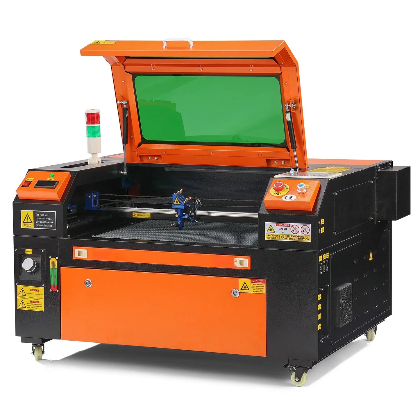60W CO2 Laser Engraver, 41 x 61 cm(16 x 24 in), 500 mm/s(19.7 IPS) Laser Cutter Machine with 2-Way Pass Air Assist, Compatible with LightBurn, CorelDRAW, AutoCAD, Windows, Mac OS, Linux, for Wood Acrylic Fabric More