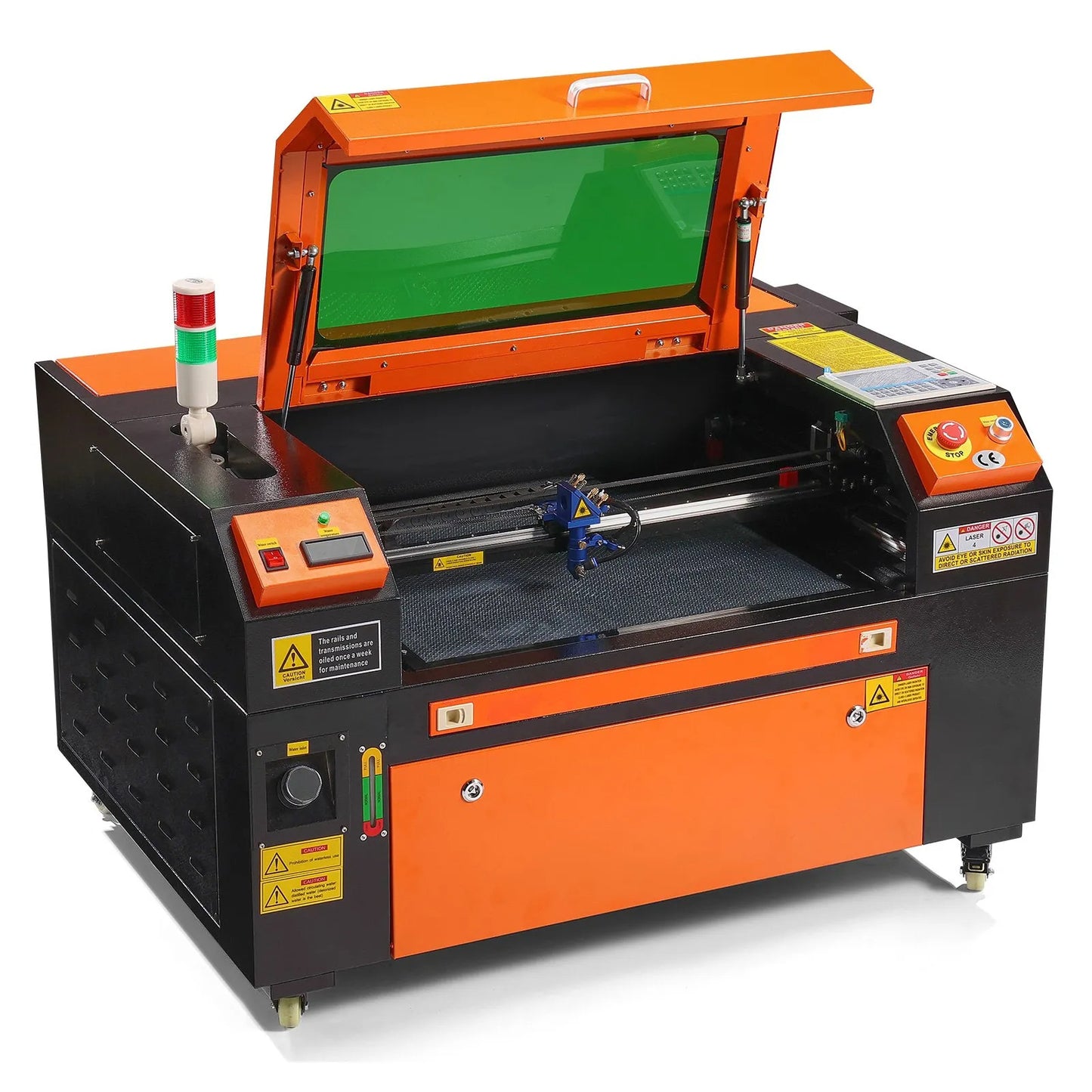 60W CO2 Laser Engraver, 41 x 61 cm(16 x 24 in), 500 mm/s(19.7 IPS) Laser Cutter Machine with 2-Way Pass Air Assist, Compatible with LightBurn, CorelDRAW, AutoCAD, Windows, Mac OS, Linux, for Wood Acrylic Fabric More