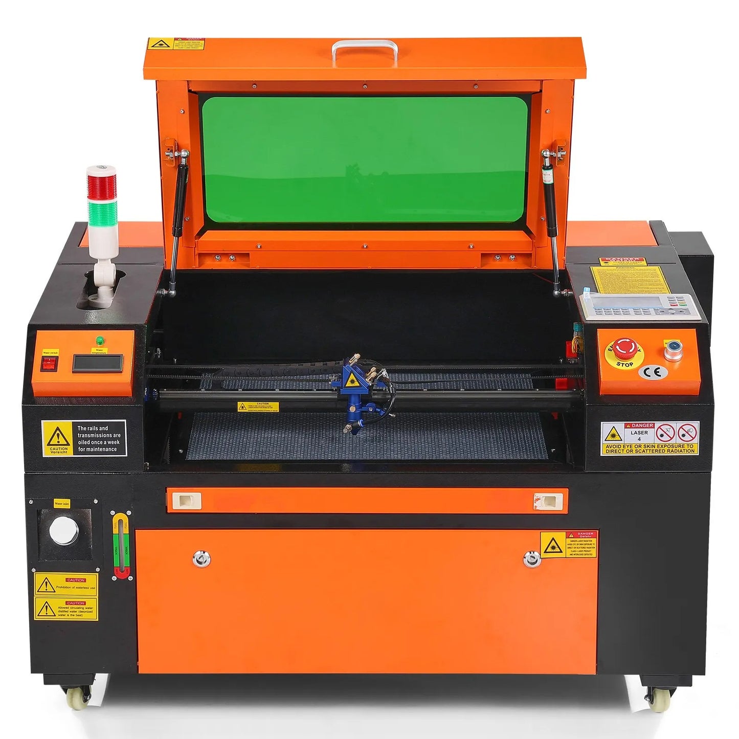 60W CO2 Laser Engraver, 41 x 61 cm(16 x 24 in), 500 mm/s(19.7 IPS) Laser Cutter Machine with 2-Way Pass Air Assist, Compatible with LightBurn, CorelDRAW, AutoCAD, Windows, Mac OS, Linux, for Wood Acrylic Fabric More