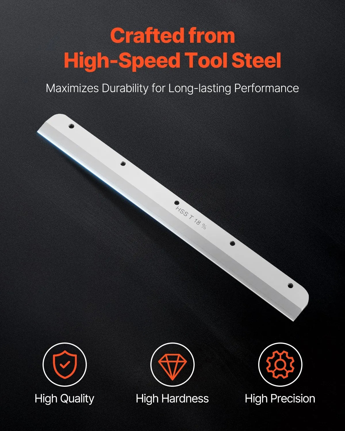Paper Cutter Blade, Heavy Duty Steel Blade Replacement Suitable for Professional Cutter E330D/E330S, Paper Trimmer Machine Spare Blade,585 x 44 x 6 mm