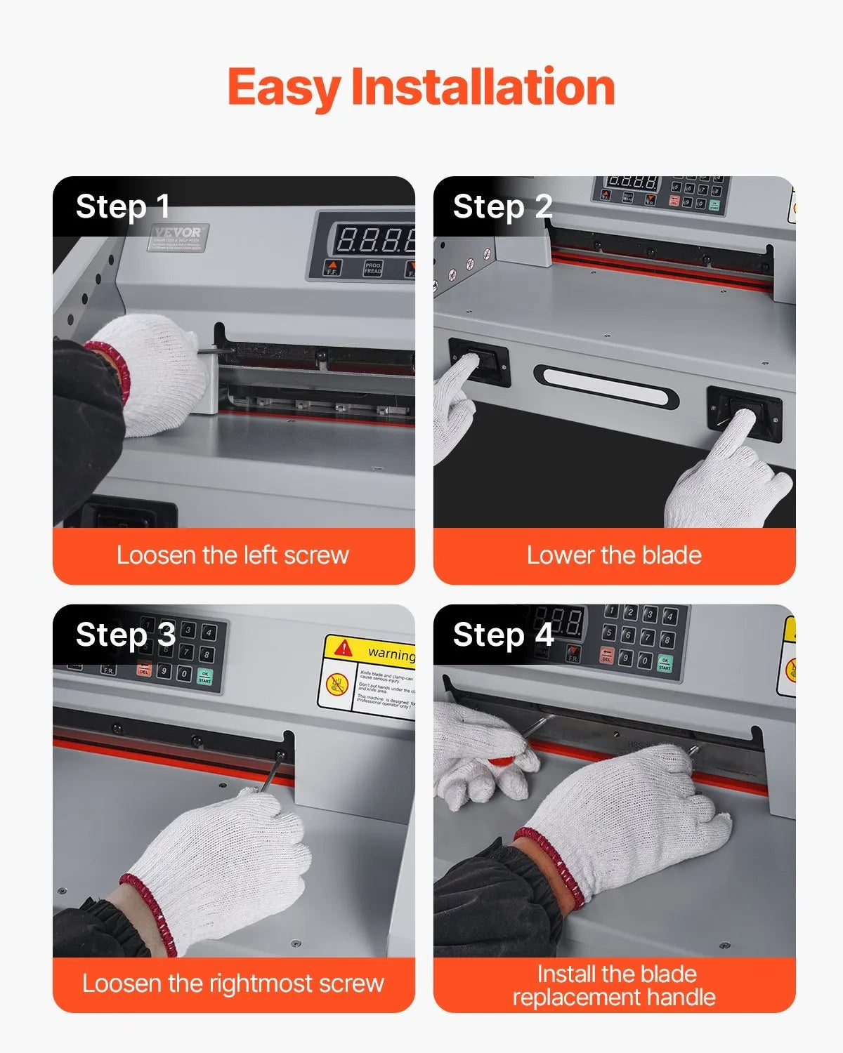 Paper Cutter Blade, Heavy Duty Steel Blade Replacement Suitable for Professional Cutter E330D/E330S, Paper Trimmer Machine Spare Blade,585 x 44 x 6 mm
