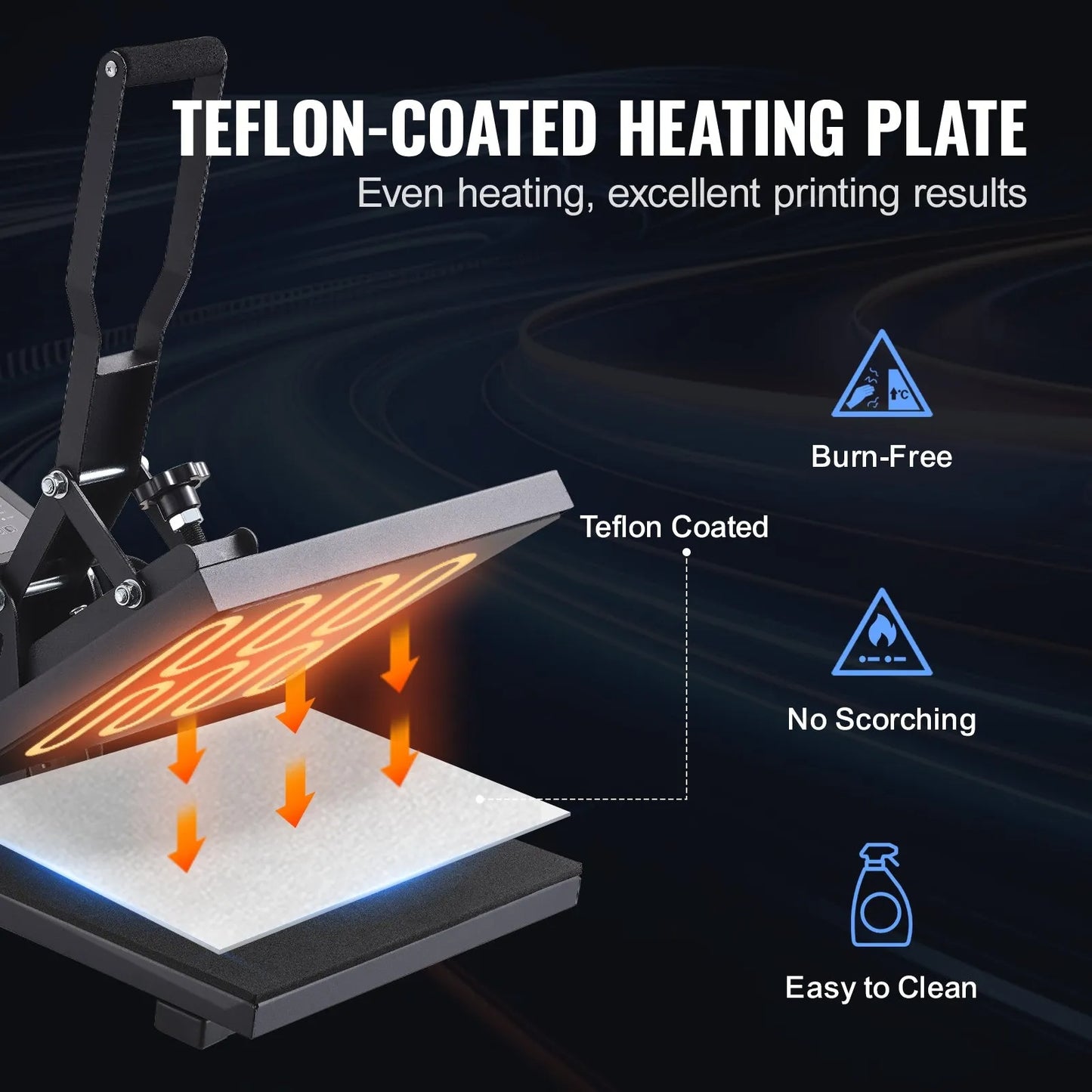 Heat Press Machine 15 x 15 in/38.1 x 38.1 cm Sublimation Printer Transfer for DIY T-shirt