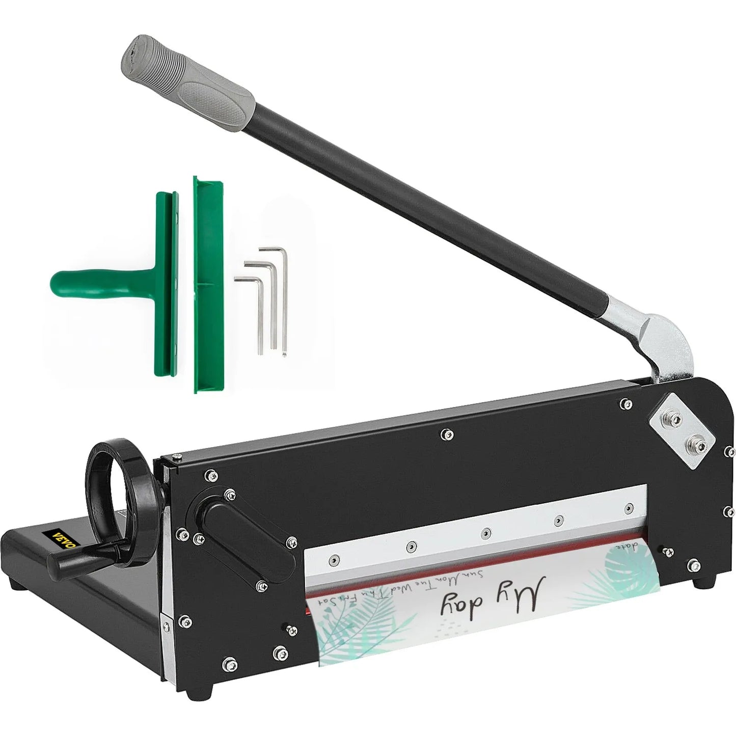A4 Paper Guillotine 12" Width Paper Cutter Heavy Duty Manual Stack Paper Trimmer Stack Cutter with Clamp Safe Lock for Home Office