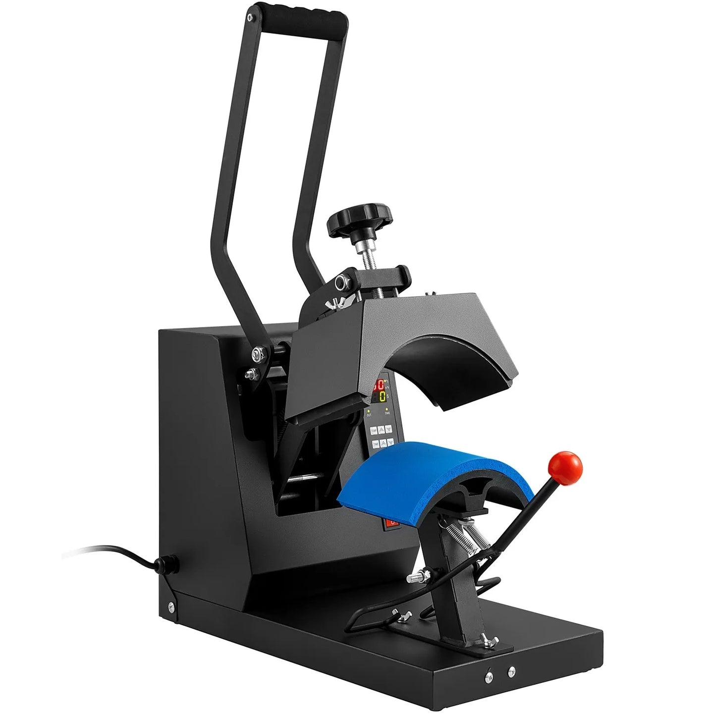 Hat Heat Press, 4-in-1 Cap Heat Press Machine, 15.24 x 7.6 cm Clamshell Sublimation Transfer, LCD Digital Timer Temperature Control with 4pcs Curved Heating Elements (15.24 x 7.6/17x6.86/17x6.86/20.57x8.89 cm)