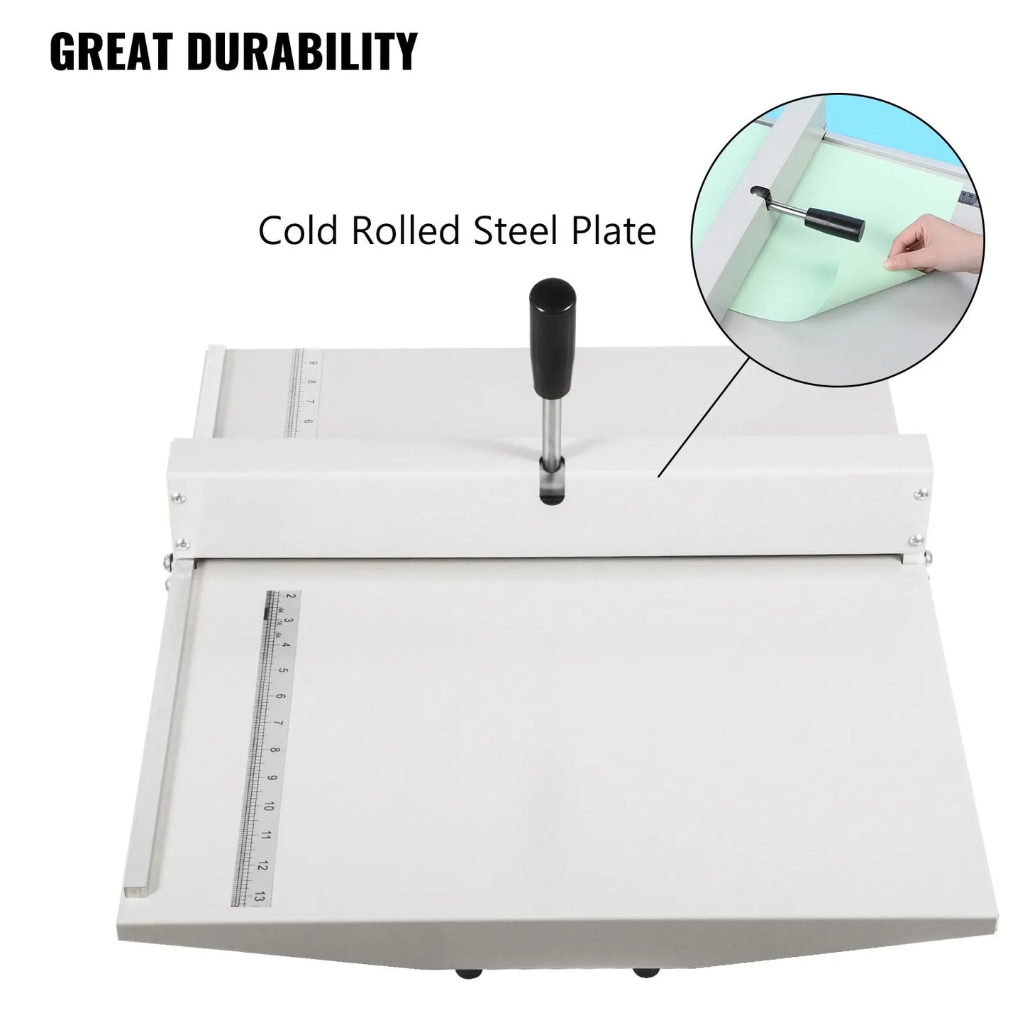 18" Manual Scoring Paper Creasing Machine 460mm Paper Folding Machine Heavy Duty Metal Paper Card Scorer Creaser with 2 blocks